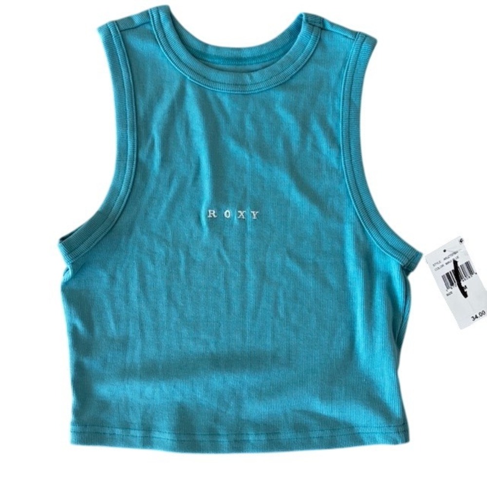 Roxy‎ Surfer Crop Top size Medium Beach coastal Blue